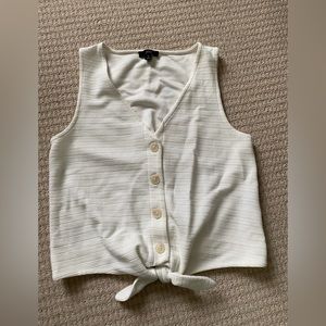 Jcrew white tie blouse